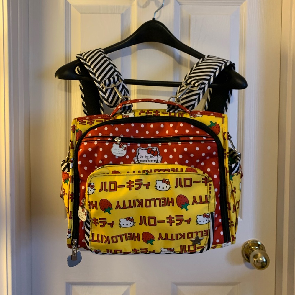 JuJuBe HELLOKITTY STRAWBERRYSTRIPE BFF DIAPER BAG